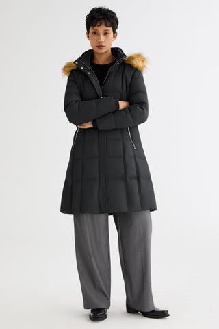 Faux Fur Hooded Puffer Coat