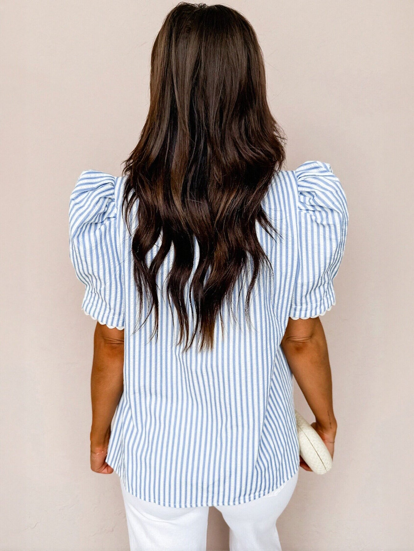 Puff Sleeve Leopard Collar Blouse