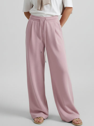 Cotton Drawstring Relaxed Trousers