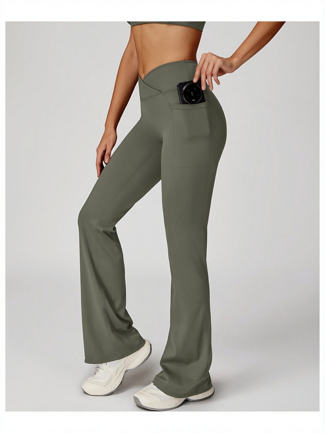 High Waisted Flare Leg Yoga Pants