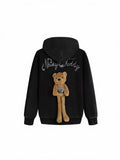 Sequin Embellished Teddy Bear Hooded Jacket