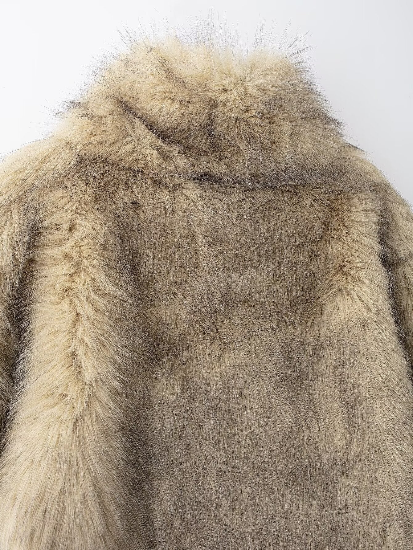 Cozy Plush High Neck Faux Fur Coat