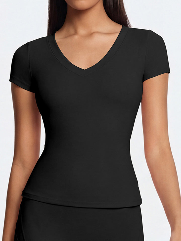Slim Fit V Neck Athletic T-Shirt