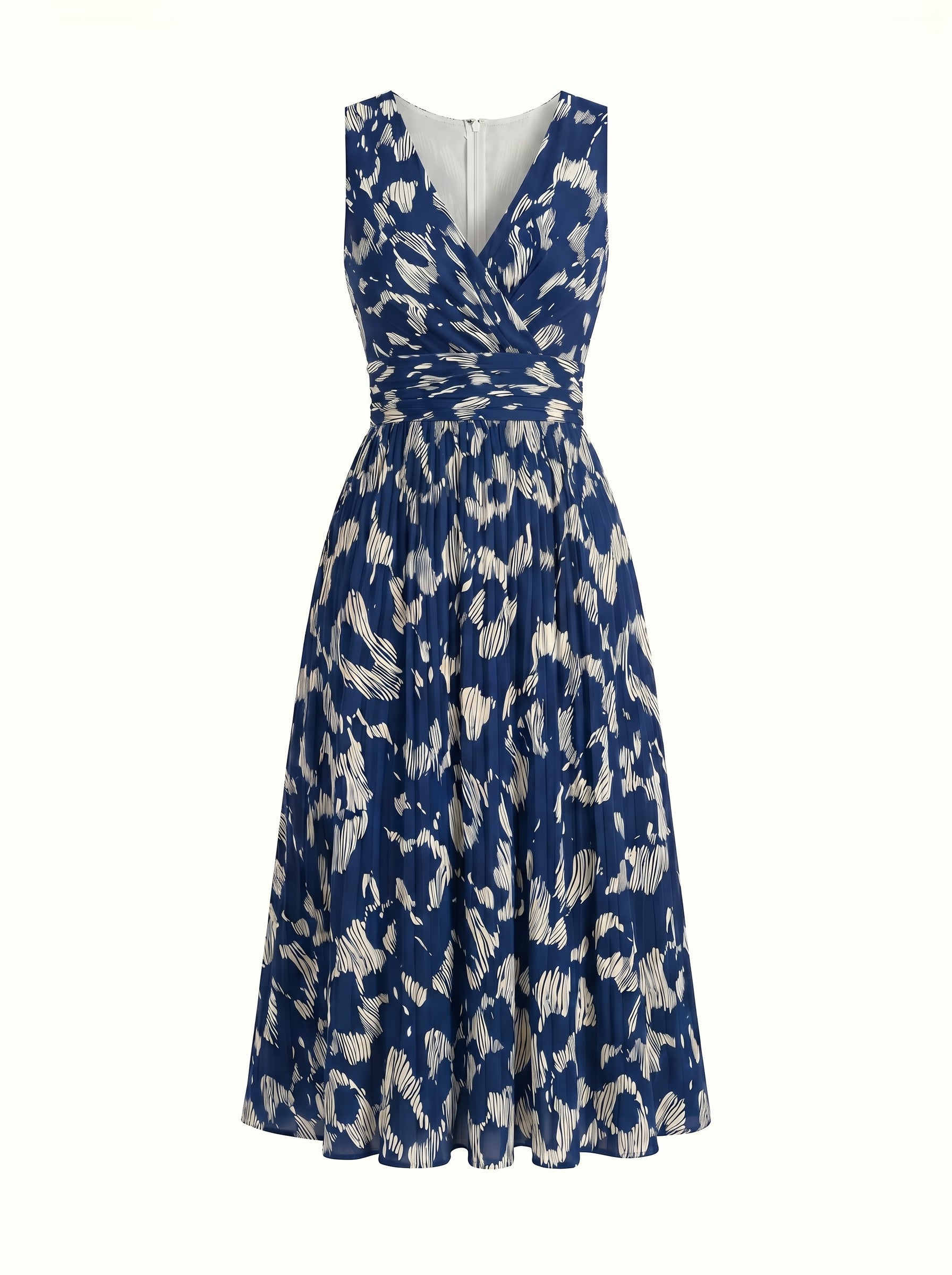 CORINNE
Floral Print V Neck A Line Midi Dress