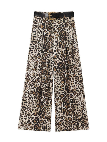 High Waisted Shimmer Wide Leg Pants