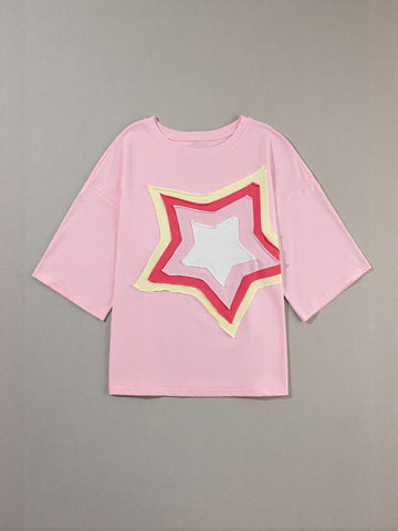 Oversized Star Graphic Boxy T-Shirt
