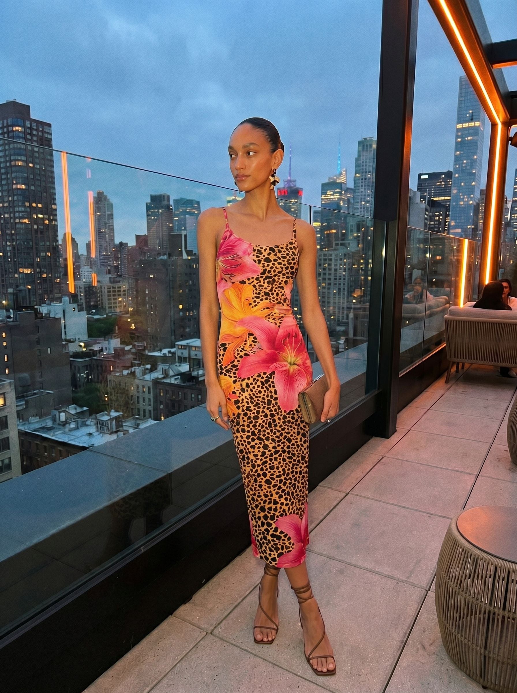 Sissi‘s Lily Leopard Print Midi Dress