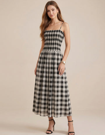 Checked Tank Maxi Dress