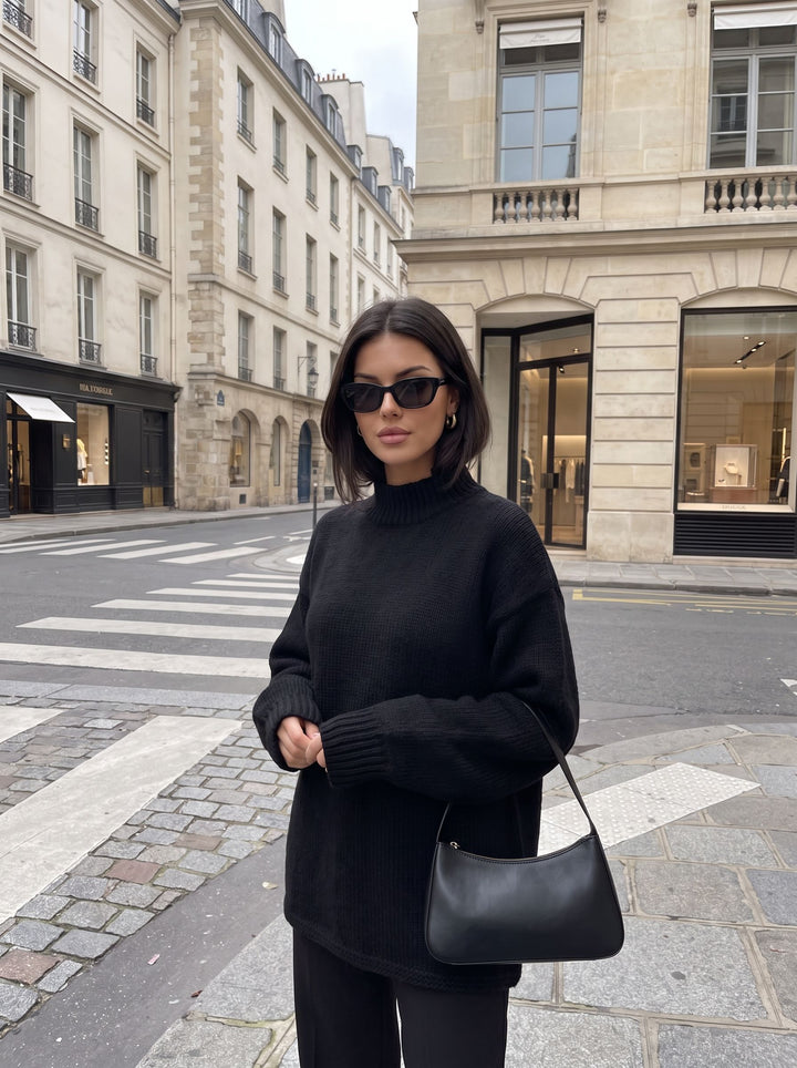 Cozy Oversized Mock Neck Sweater