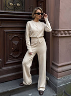 Cozy Knit Button Up Pants Set