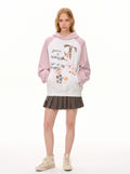 Oversized Graphic Raglan Sleeve Hoodie