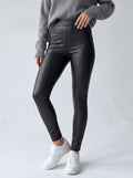 High Waisted Faux Leather Leggings