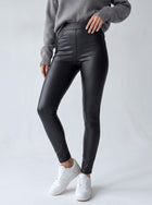 High Waisted Faux Leather Leggings
