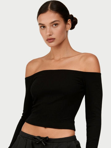 Seamless Off The Shoulder Workout Tee