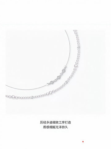 Elegant Layered Faux Pearl Necklace