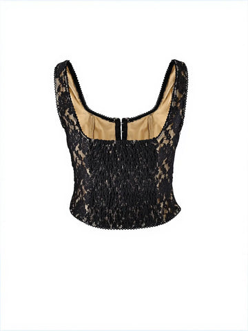 Floral Lace Corset Tank Top