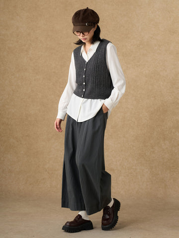 High Waisted Wide Leg Trousers