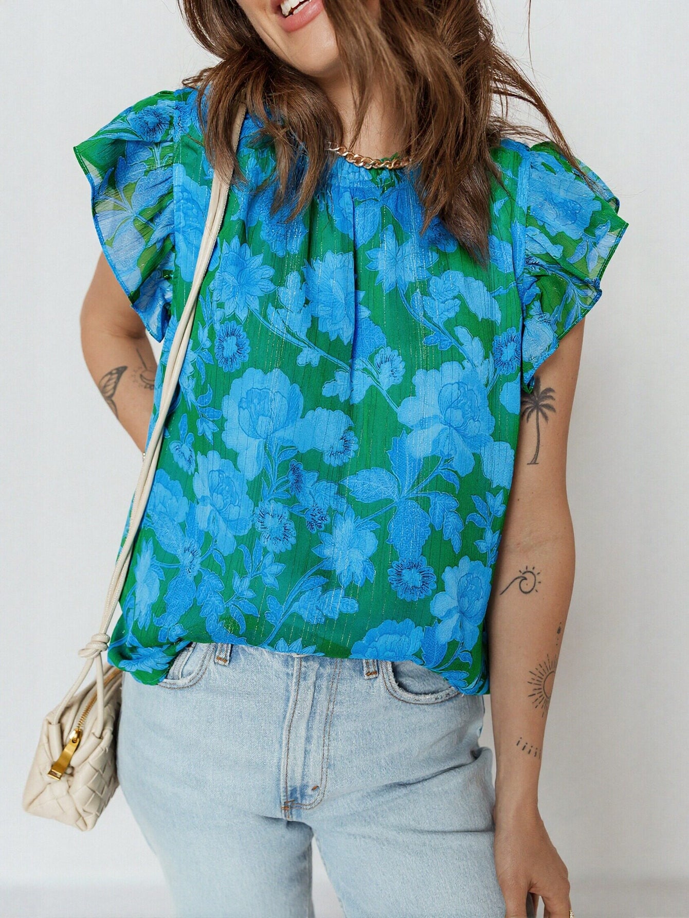Floral Puff Sleeve Blouse