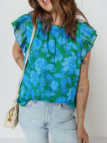 Floral Puff Sleeve Blouse