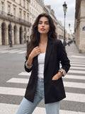 Casual Rolled Cuff Blazer Jacket