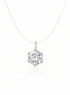 Minimalist Invisible Floating Diamond Necklace
