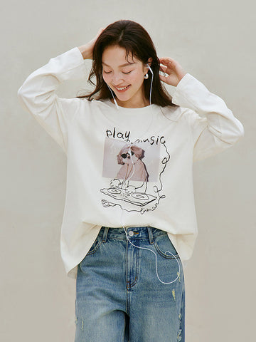 Soft Cotton Graphic Long Sleeve Tee