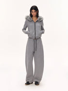 Fuzzy Hooded Fleece Lounge Pants