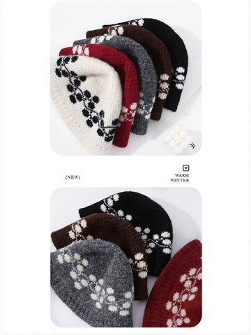 Cozy Fuzzy Patterned Bucket Hat
