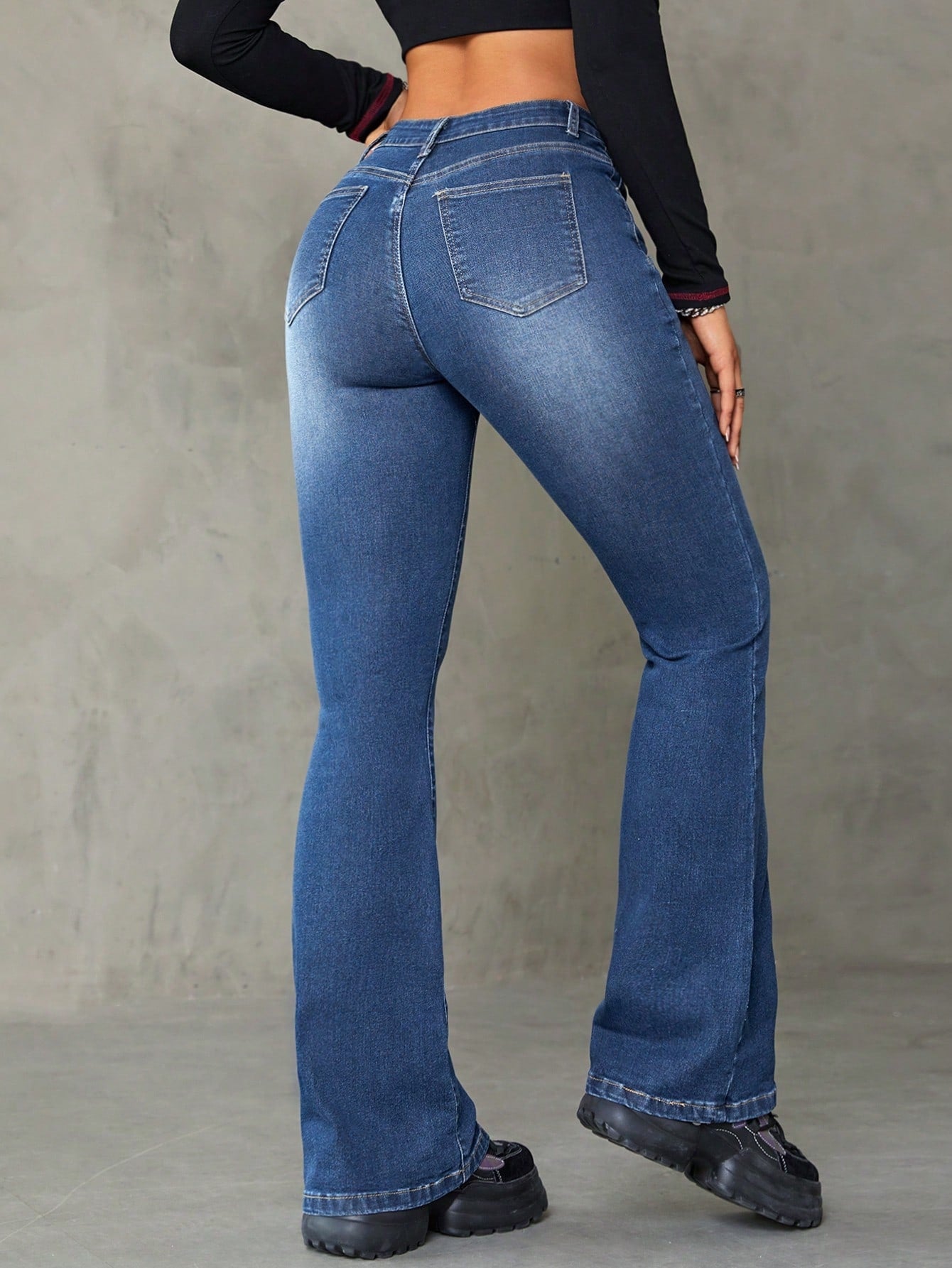 High Rise Slim Flare Jeans