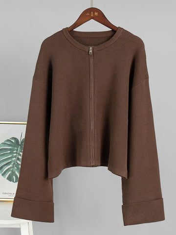 Cozy Ribbed Zip Up Pant Set