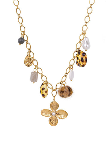 Boho Chic Statement Charm Necklace