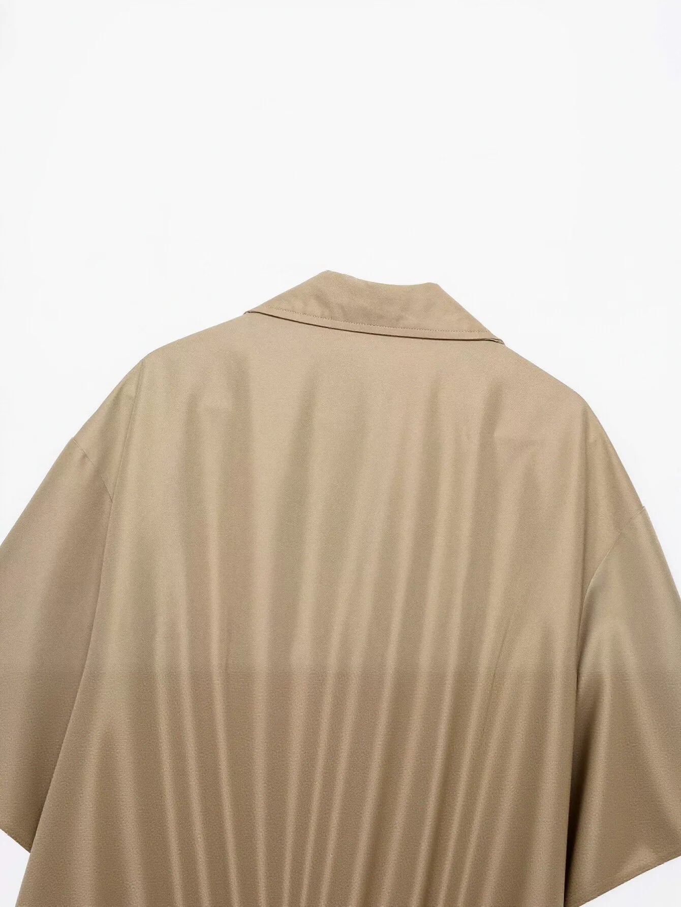 Cropped Double Breasted Trench Coat