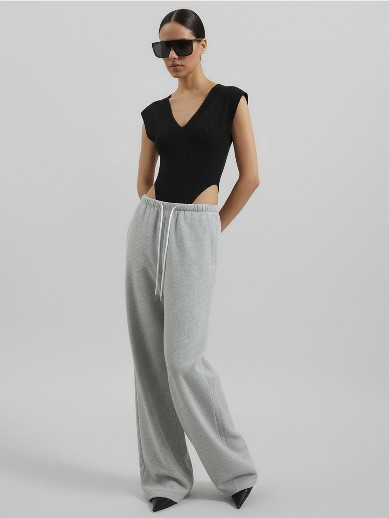 Cotton Barrel Leg Pants