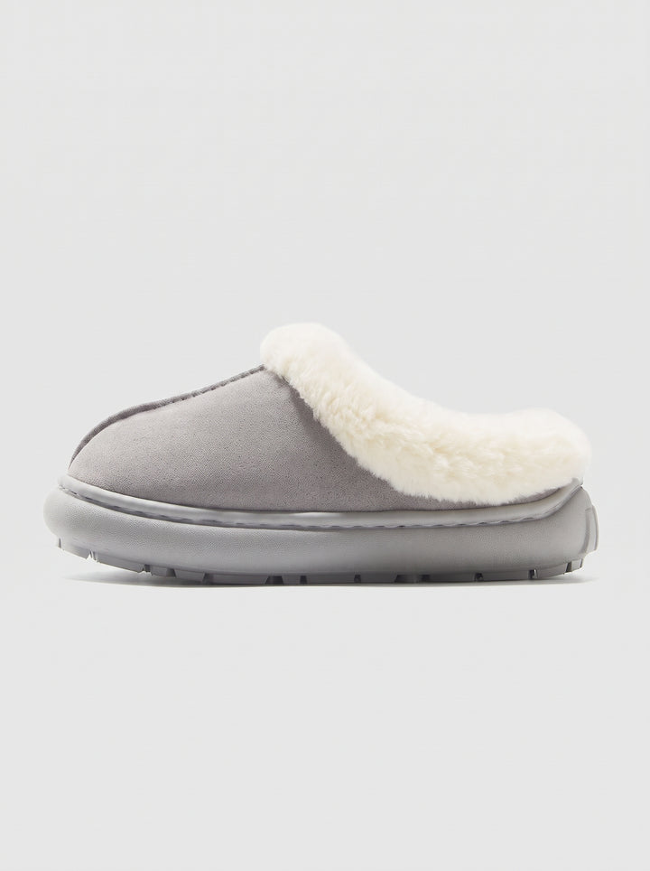 Plush Cushioned Faux Suede Slippers
