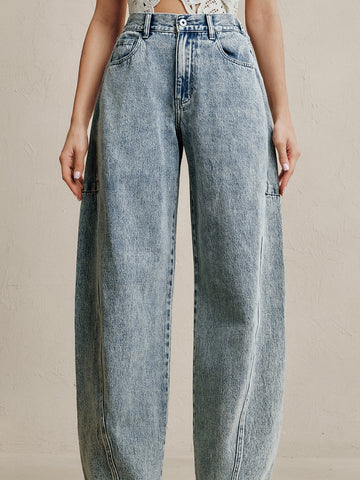 High Waisted Baggy Wide Leg Jeans