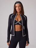 Slim Fit Contoured Zip Up Jacket