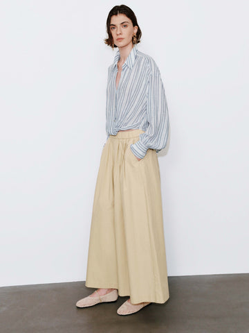 Pull On Pleated Wide Leg Pants