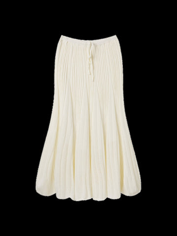 Elegant High Waisted Pleated Midi Skirt