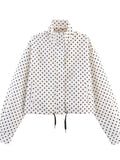 Polka Dot Cropped Jacket Set