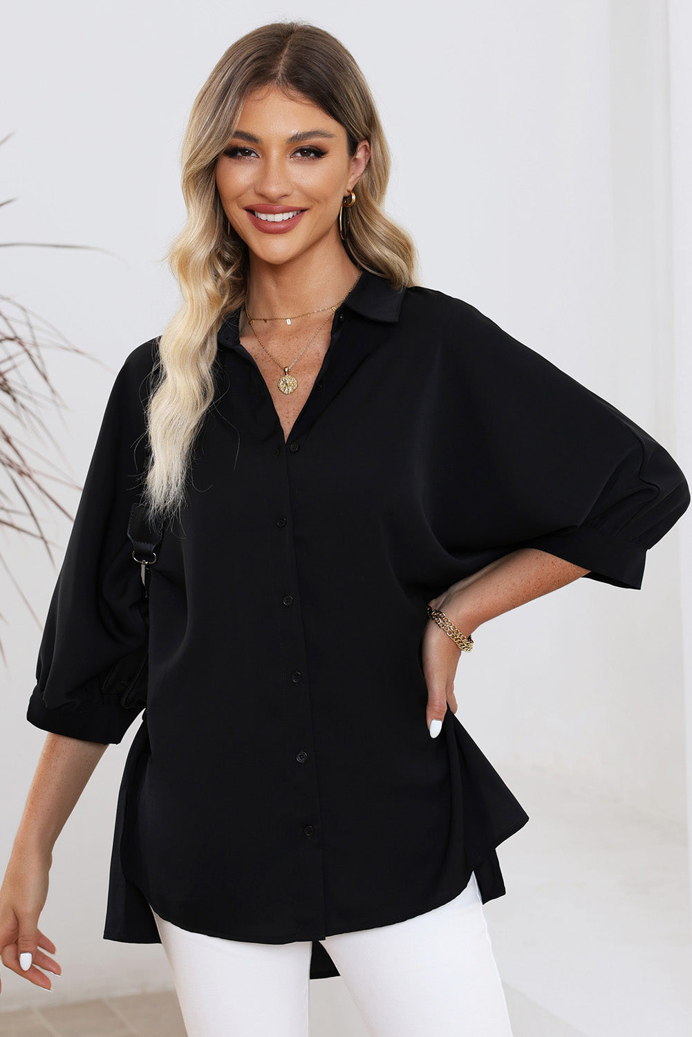 Casual Oversized Button Down Shirt