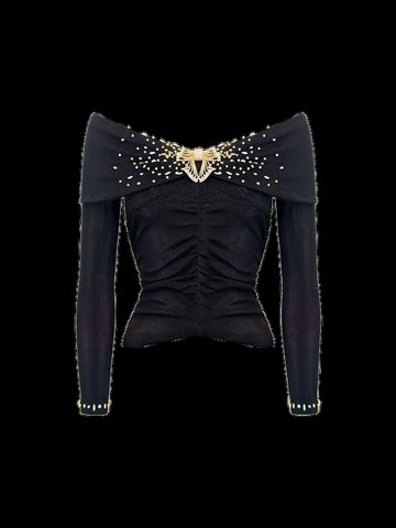 Elegant Off Shoulder Peplum Blouse