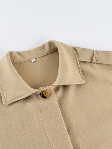 Elegant Belted Cropped Trench Coat