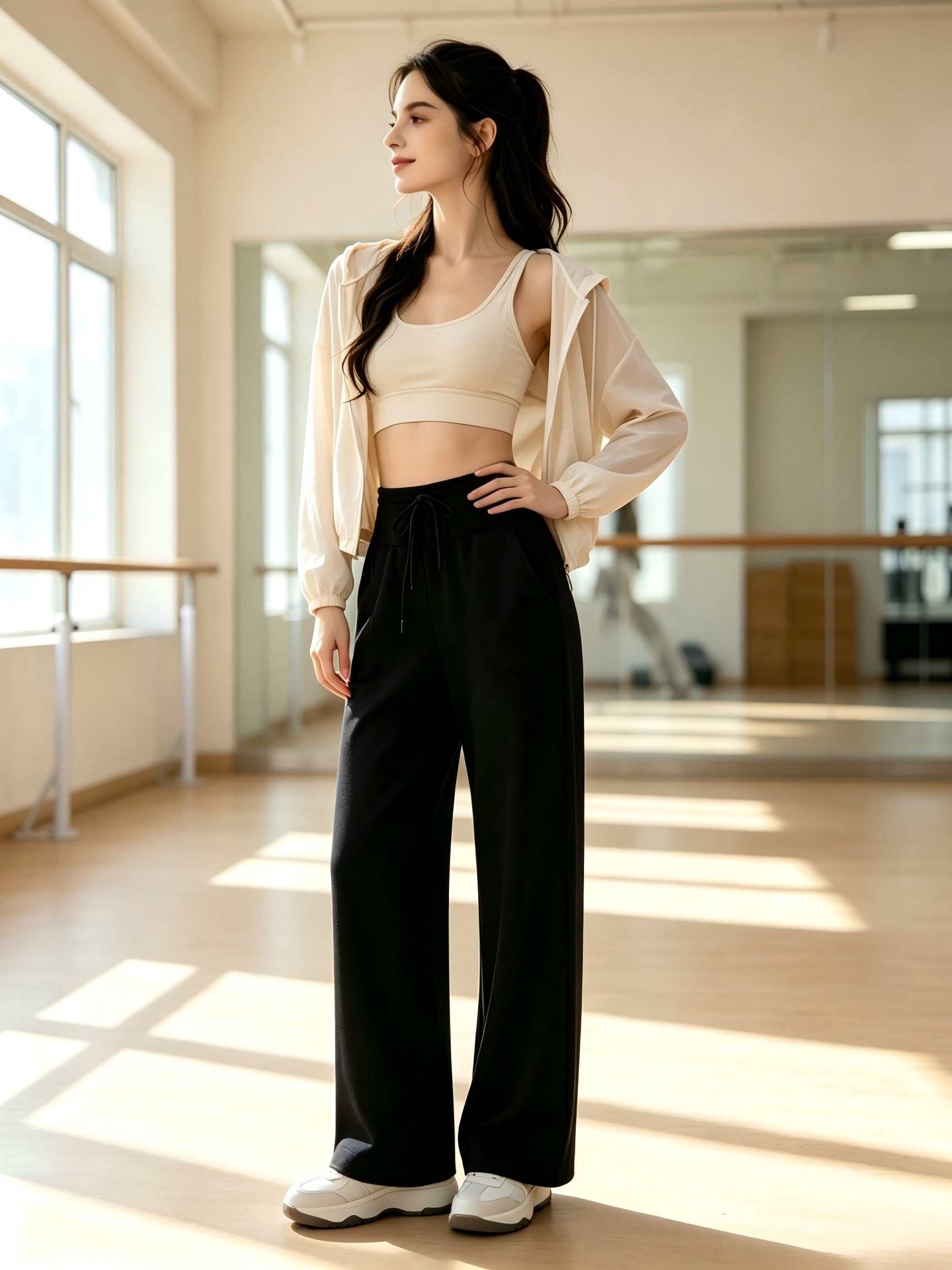 High Waisted Wide Leg Sweatpants