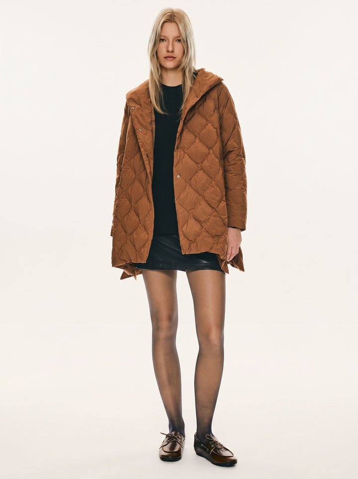 Quilted Lightweight Hooded Puffer Jacket