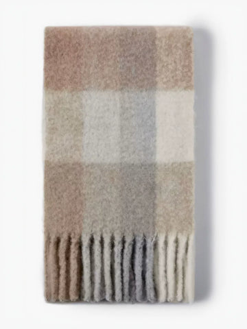 Cozy Plaid Brushed Winter Scarf