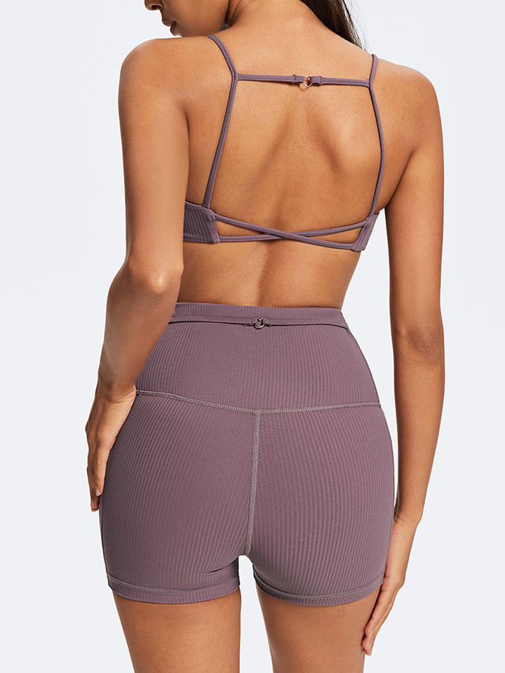 Seamless Ribbed High Waist Yoga Set