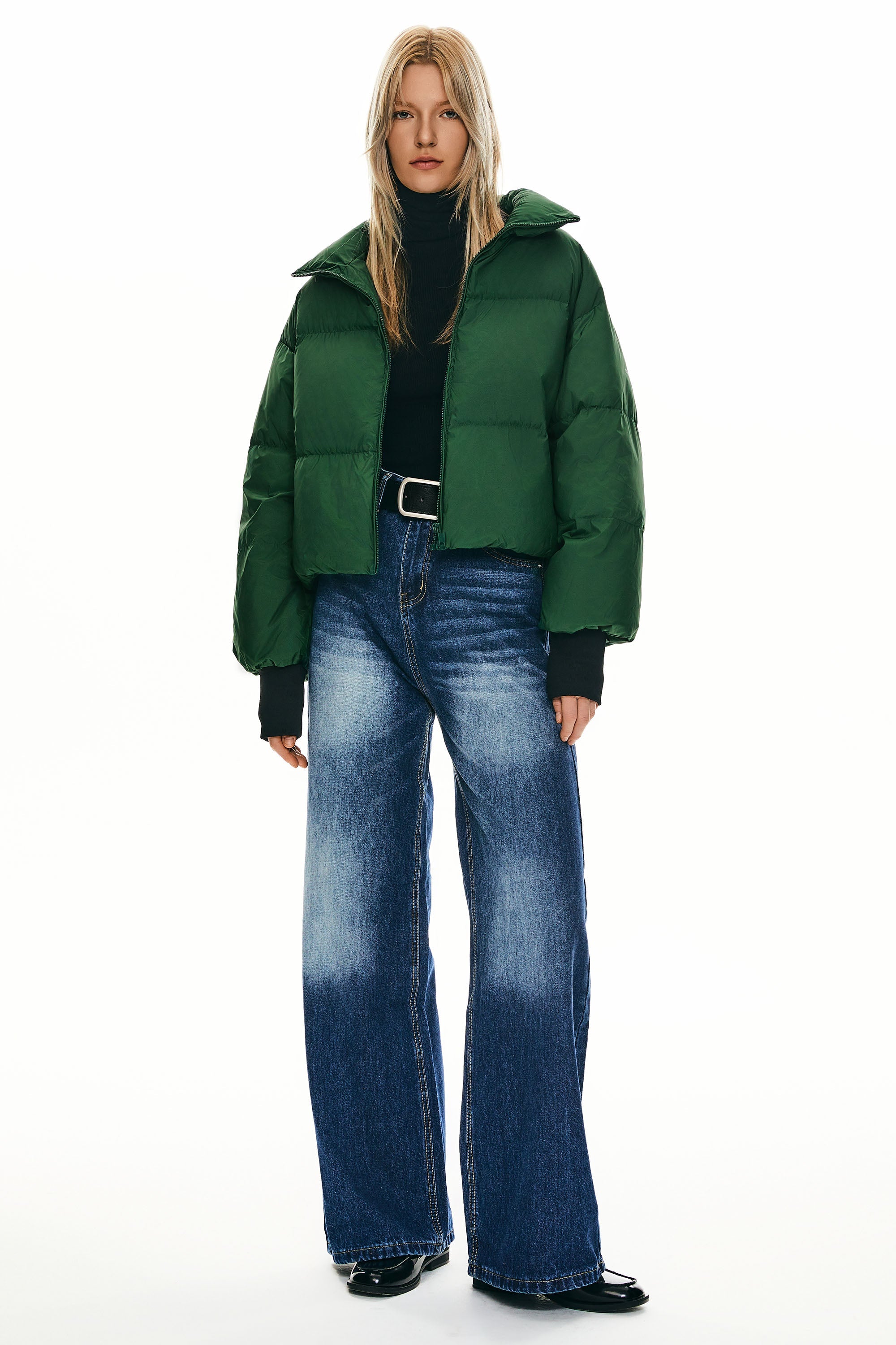 Cropped Oversized Puffer Jacket