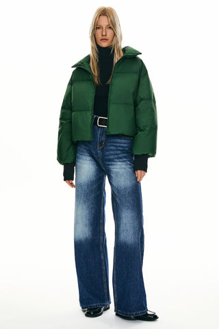 Cropped Oversized Puffer Jacket