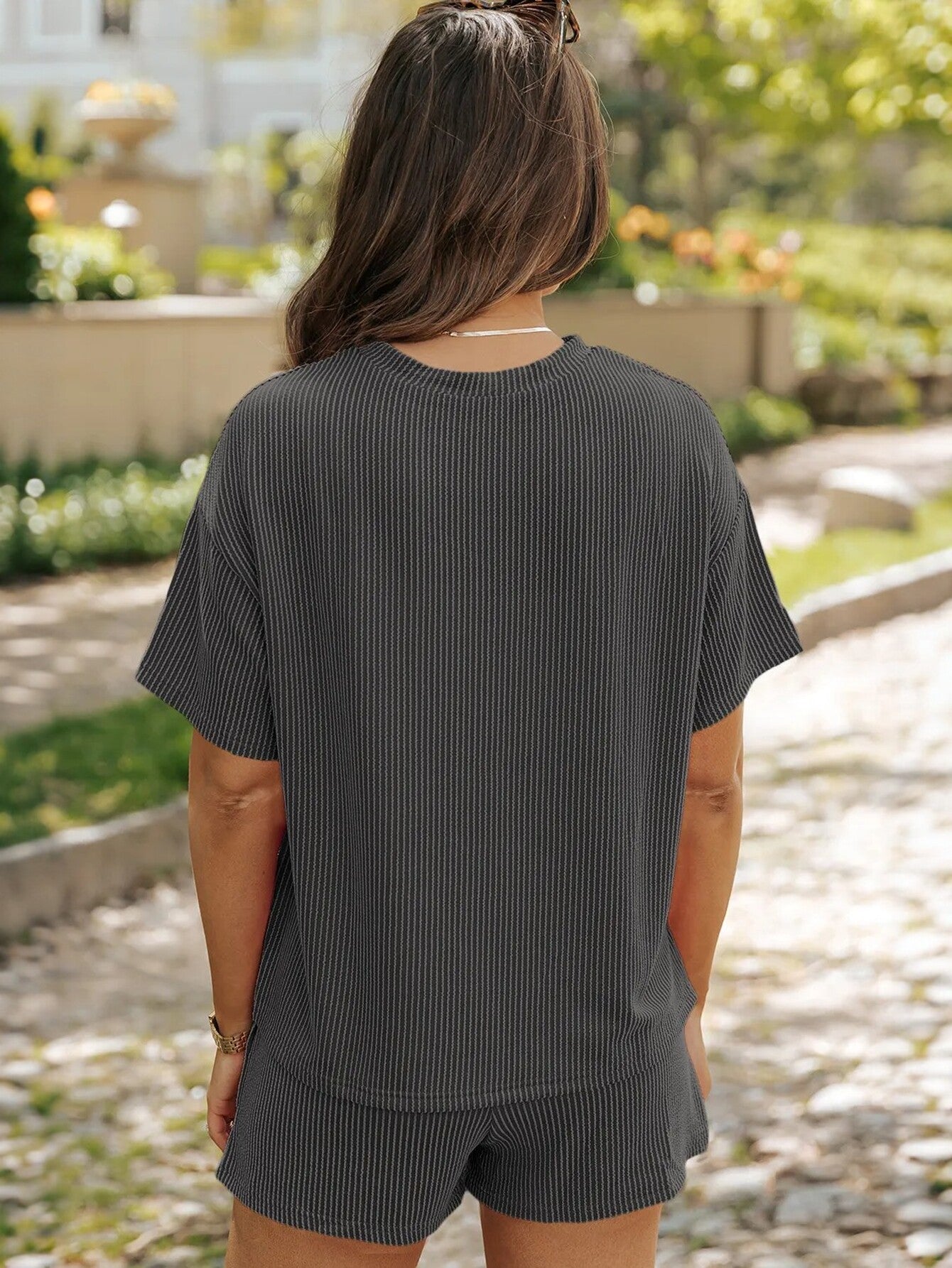 Pocket Detail Cozy Shorts Set