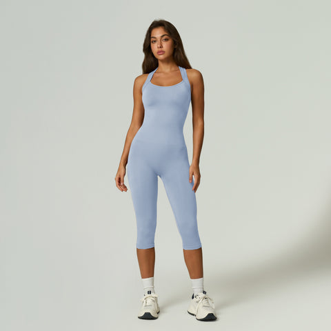 Seamless Sculpting Ribbed Workout Jumpsuit